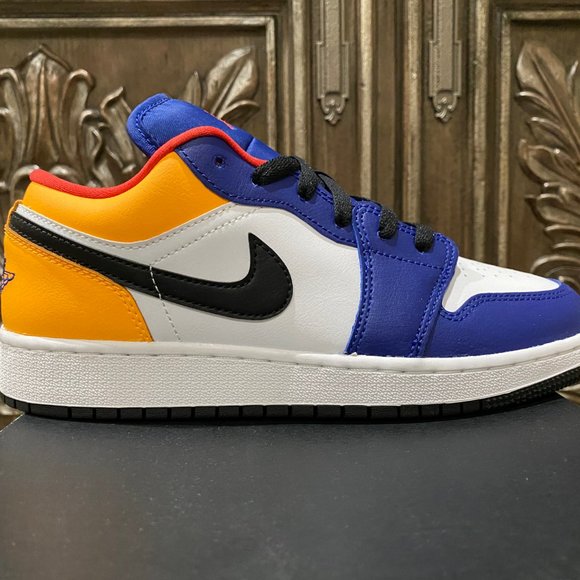 Nike Air Jordan 1 Low (GS) Royal Yellow - Youth 6/Women's 7.5/Men's 6 - Picture 2 of 12